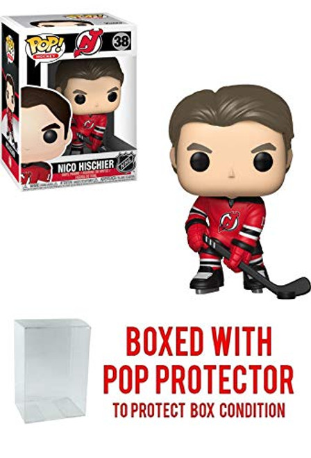 POP! Sports NHL New Jersey Devils Nico Hischier Action Figure (Bundled with Pop Box Protector to Protect Display Box) POP! Sports NHL New Jersey Devils Nico Hischier Action Figure (Bundled with Pop Box Protector to Protect Display Box)