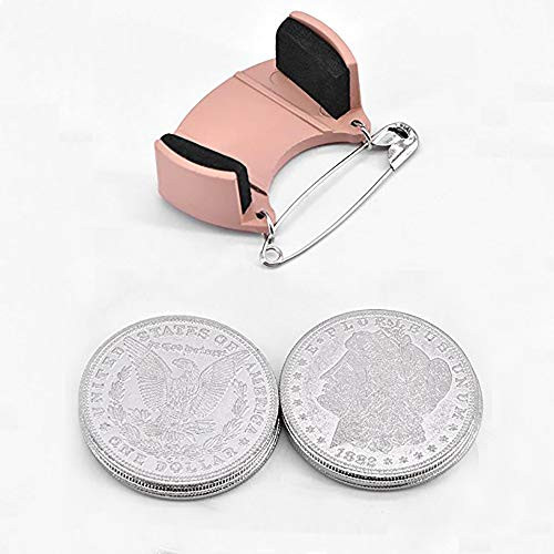 Enjoyer Palming Coins (Morgan Version) 10Pcs and Coin Dumper Magic Tricks Appearing/Disappearing Stage Illusion Magician Props Gimmick (Coin Dumper + 10Pcs Palming Coins (Morgan Version))