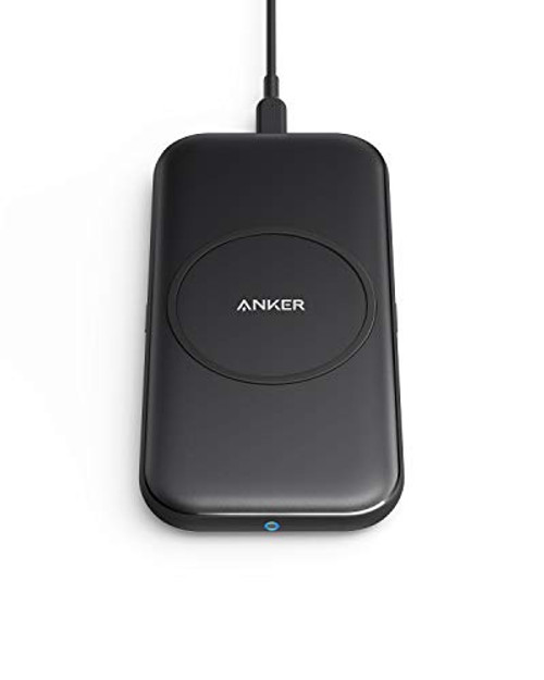 Anker Wireless Charger, PowerWave Base Pad, Qi-Certified, 7.5W for iPhone 11, 11 Pro, 11 Pro Max, X, Xs, Xr, Xs Max, 8, 8 Plus, 10W for Galaxy S10, S9, S8, Note 10 Note 9 (No AC Adapter)