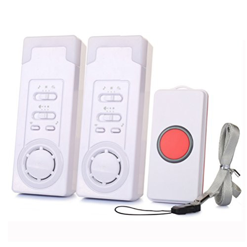 ECVISION Smart Caregiver Wireless Caregiver Personal Pager System Emergency Care Alarm Call Button Nurse Alert System -500+ft Operating Range (2 in 1)