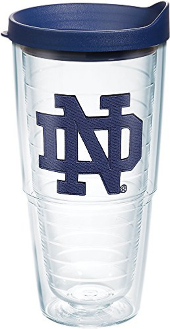 Tervis 1275057 Notre Dame Fighting Irish Interlocking Tumbler with Emblem and Navy Lid 24oz, Clear Tervis 1275057 Notre Dame Fighting Irish Interlocking Tumbler with Emblem and Navy Lid 24oz, Clear