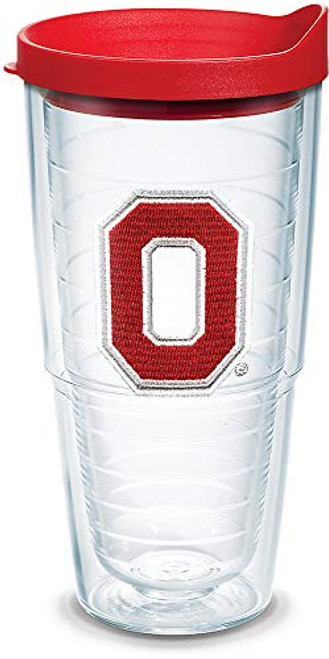 Tervis 1308420 NCAA Ohio State Buckeyes Block O Insulated Tumbler with Emblem and Lid, 24 oz, Clear Tervis 1308420 NCAA Ohio State Buckeyes Block O Insulated Tumbler with Emblem and Lid, 24 oz, Clear