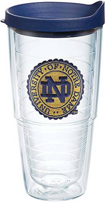 Tervis 1275223 Notre Dame Fighting Irish Seal Tumbler with Emblem and Navy Lid 24oz, Clear Tervis 1275223 Notre Dame Fighting Irish Seal Tumbler with Emblem and Navy Lid 24oz, Clear