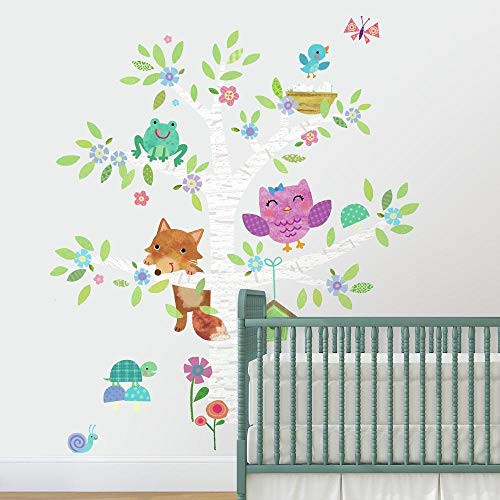 RoomMates Woodland Baby Birch Tree Peel And Stick Giant Wall Decals