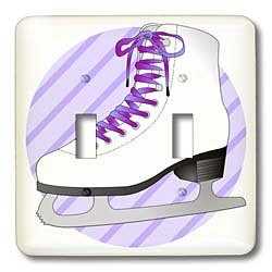 3dRose lsp_77473_2"Figure Skating Gifts" Double Toggle Switch Purple