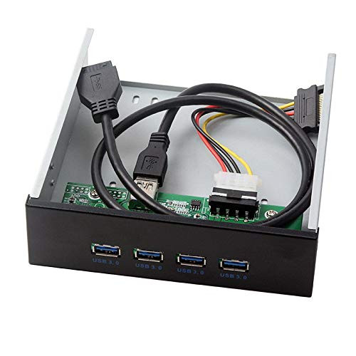 Cablecc USB 3.0 HUB 4 Ports Front Panel to Motherboard 20Pin Connector Cable for 5.25" CD-ROM Bay
