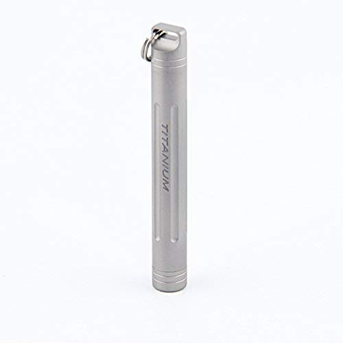 New style Waterproof eco-friendly Titanium toothpick holder Pill case Portable Titanium box (Titanium)