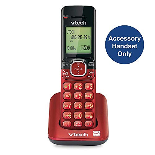 VTech CS6509-16 Accessory Cordless Handset, Red | Requires A CS6519, CS6528, Or CS6529 Series Cordless Phone System to Operate