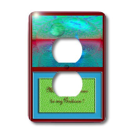 3dRose LLC lsp_22444_6 Penguinland 3d Merry Christmas To My Godson 2 Plug Outlet Cover