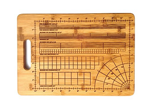 The Precision Cutting Board, for the Perfectionist Chef, 9.75 x 13.75 in. Bamboo Wood