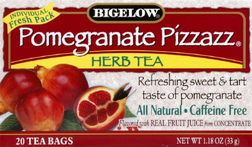 Bigelow Pomegranate Pizzaz Herbal Tea 20 CT (Pack of 3)