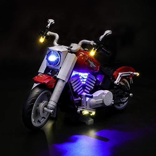 LIGHTAILING Light Set for (Creator Harley-Davidson Fat Boy) Building Blocks Model - Led Light kit Compatible with Lego 10269(NOT Included The Model)