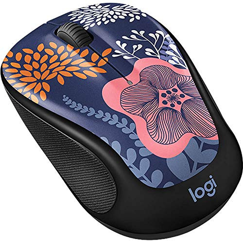 Logitech Color Collection - Mouse - Optical - 5 Buttons - Wireless - 2.4 GHz - USB Wireless Receiver - Forest Floral