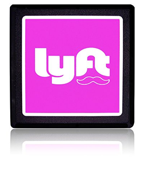 Lyft Sign With Bright LED Light For Car Window | Wireless, Removable,USB Rechargeable | Lighted Logo Signs For Lyft AMP Uber and Rideshare Drivers, Ride Share Accessories Signs | Make Your Car Visible