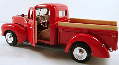 unbrand MotorMax 1940 Ford Pickup Truck 1:24 Scale 8" diecast Model car Red M48 NKS
