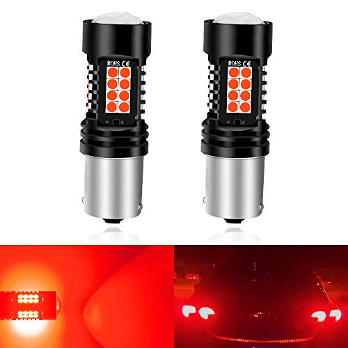 Viesyled BA15S Brake Light 1156 Red Upgrade LED Bulbs 36W 1500 LM Extremely Bright 1003 1073 1141 3497 7506 LED Bulb Suitable for Backup Driving Light (Xenon Red)