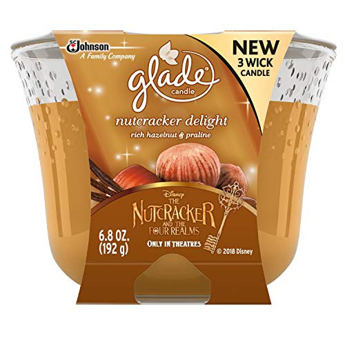 Glade 3 Wick Candle Air Freshener, Nutcracker Delight, 6.8 Ounce (Pack of 3)