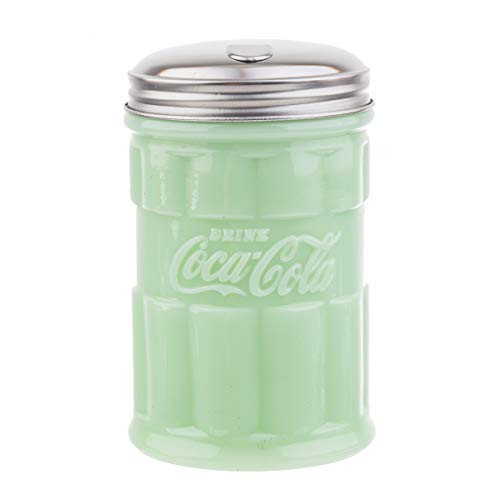 TableCraft's Coca-Cola Jadeite Sugar Pourer 3.25 x 3.25 x 5", Green