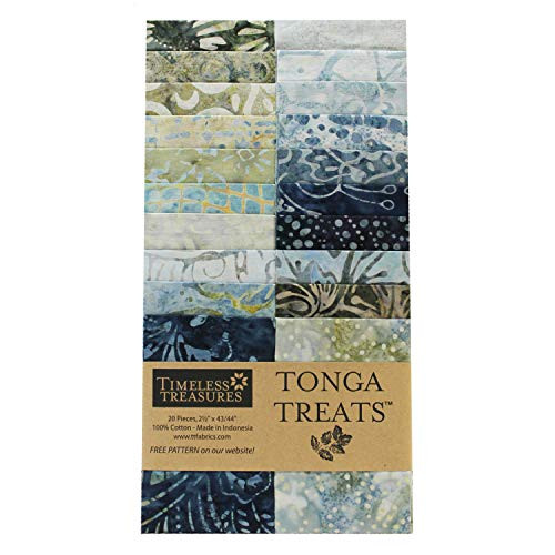 Timeless Treasures Tonga Treats Batiks 2.5'' Strip Pack 20 Pcs Shore