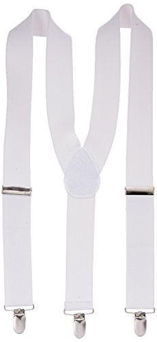 amscan White Suspenders, Party Accessory, 12 Ct.