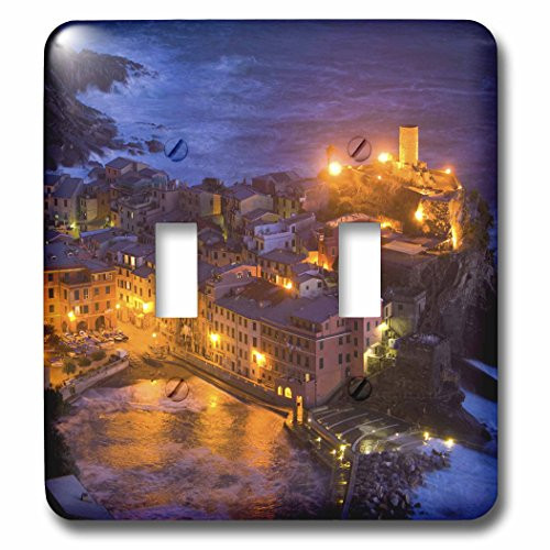 3dRose lsp_82074_2 Italy, Vernazza, Cinque Terre, Evening Eu16 Bja0773 Jaynes Gallery Double Toggle Switch