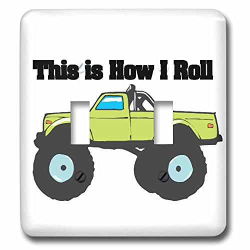 3dRose lsp_102549_2 This Is How I Roll Monster Truck Double Toggle Switch Multicolored