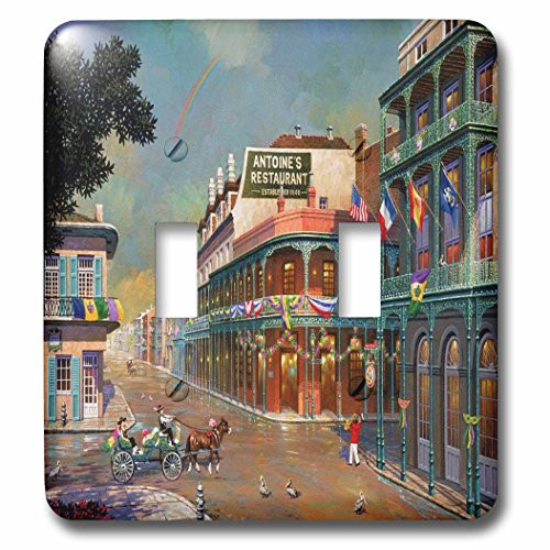 3dRose lsp_80505_2 Old New Orleans Painting Double Toggle Switch