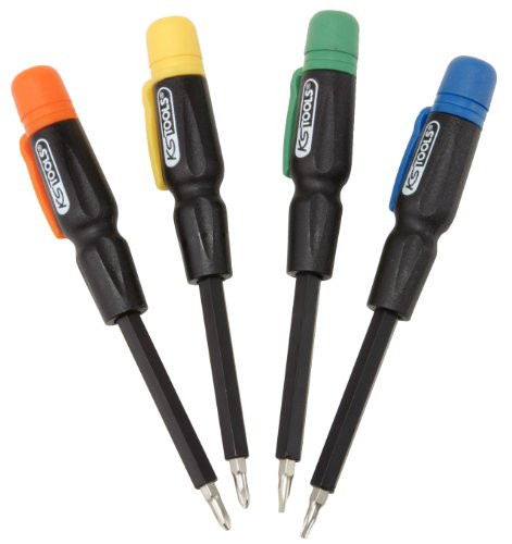 SK Hand Tool KS Tools Precision Screwdriver Set, 4 pcs, Clear