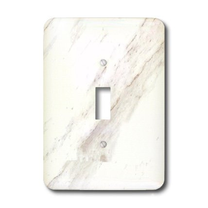 3dRose lsp_181110_1 Print of Trendy New White Marble Single Toggle Switch