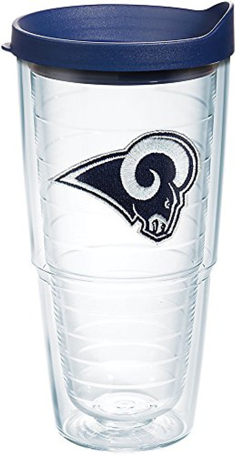 Tervis 1268453 NFL Los Angeles Rams Primary Logo Tumbler with Emblem and Navy Lid 24oz, Clear Tervis 1268453 NFL Los Angeles Rams Primary Logo Tumbler with Emblem and Navy Lid 24oz, Clear