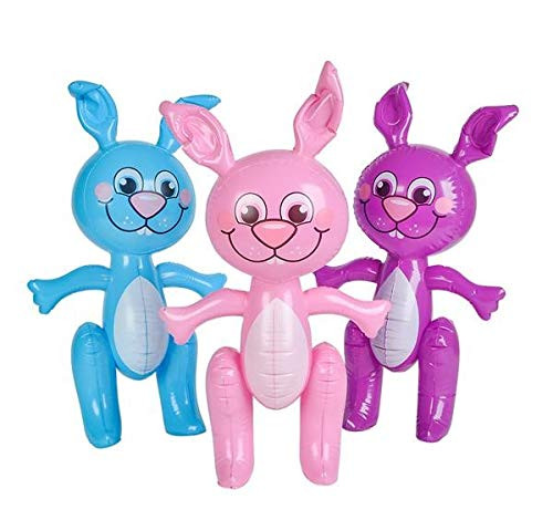 Rhode Island Novelty 24 Inch Bunny Inflates Blow Up Decoration Pack of 12
