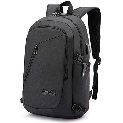 Laptop Backpack,Business Travel Anti Theft Backpack for Men Women with USB Charging Port,Slim Durable Water Resistant College School Bookbag Computer Backpack Fits 15.6 Inch Laptop Notebook, Black Laptop Backpack,Business Travel Anti Theft Backpack for Men Women with USB Charging Port,Slim Durable Water Resistant College School Bookbag Computer Backpack Fits 15.6 Inch Laptop Notebook, Black