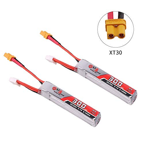 2pcs GAONENG 300mAh HV LiPo Battery 3S 30C/60C 11.4V XT30 Plug for Micro FPV Racing Drone Quadcopter Like Mobula7 HD