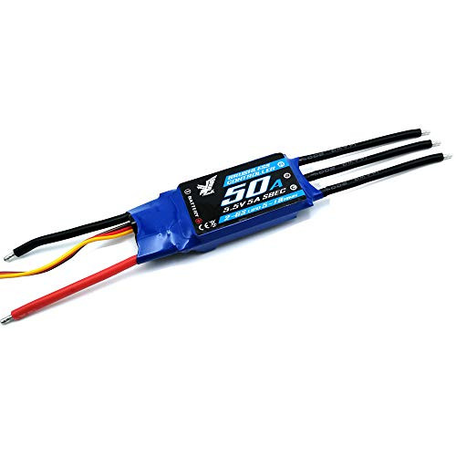 50A ESC with 5A/5.5V Switch BEC Output for The rc Airplane Fixed Wing 2-6S Lipo Hawk ZTW