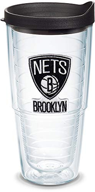 Tervis 1079868 NBA Brooklyn Nets Primary Logo Tumbler with Emblem and Black Lid 24oz, Clear Tervis 1079868 NBA Brooklyn Nets Primary Logo Tumbler with Emblem and Black Lid 24oz, Clear
