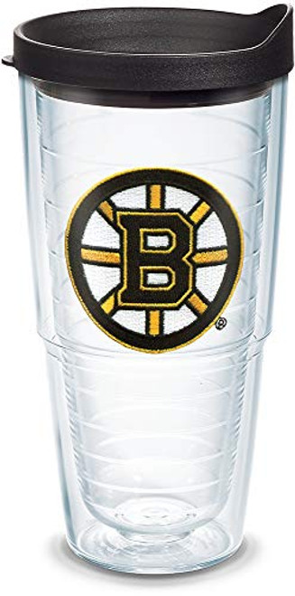 Tervis 1045173 NHL Boston Bruins Primary Logo Tumbler with Emblem and Black Lid 24oz, Clear Tervis 1045173 NHL Boston Bruins Primary Logo Tumbler with Emblem and Black Lid 24oz, Clear