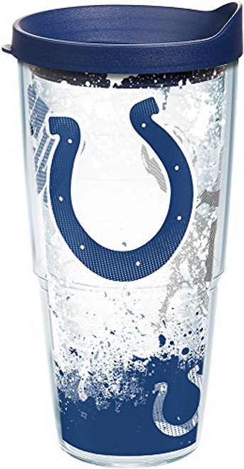 Tervis 1159357 NFL Indianapolis Colts Splotch Insulated Tumbler with Wrap and Navy Lid, 24oz, Clear Tervis 1159357 NFL Indianapolis Colts Splotch Insulated Tumbler with Wrap and Navy Lid, 24oz, Clear