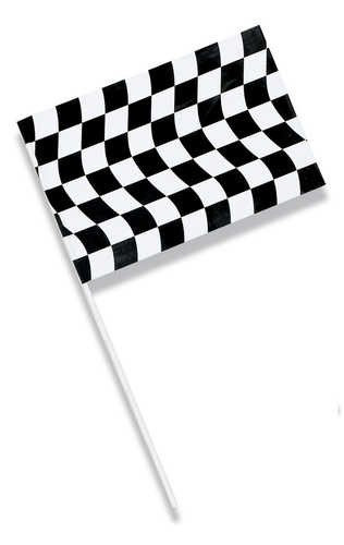 Creative Converting 12 Count Plastic Jumbo Flag, 23 x 36", Black/White - 010546810