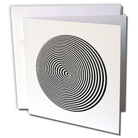 3dRose Black n White Optical Illusions - Greeting Cards, 6 x 6 inches, set of 12 (gc_109116_2)