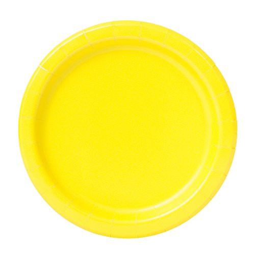 Neon Yellow Paper Cake Plates, 20ct