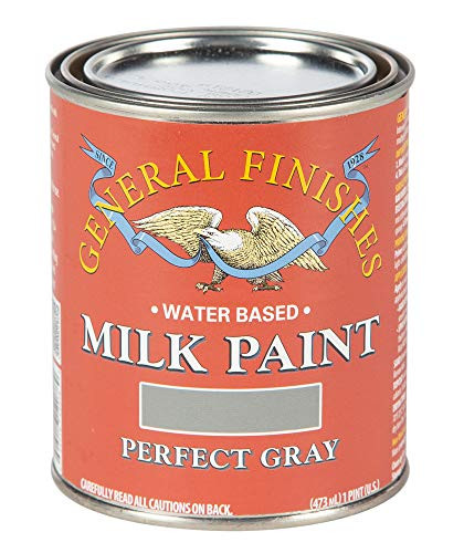 General Finishes PPGY Water Based Milk Paint, 1 Pint, Perfect Gray