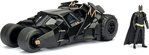 Jada Toys DC Comics 2008 The Dark Knight Batmobile with Batman Figure; 1:24 Scale Metals Die-Cast Collectible Vehicle