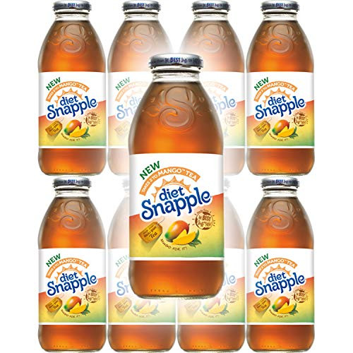 Snapple, All Natural, 16 Fl Oz (Pack of 8, Total of 128 Fl Oz) (Diet Mango Tea)
