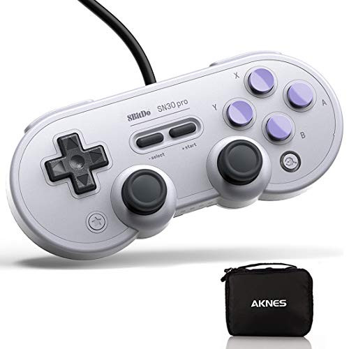 USB Game Controller for PC, 8Bitdo SN30 Pro Wired Controller / Gamepad for Raspberry Pi, Laptop and Nintendo Switch - (SN Edition)