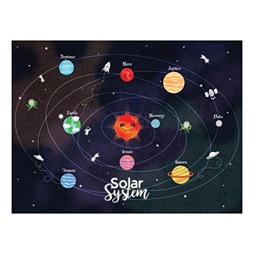 Children Inspire Design Solar System Poster Print, Space Wall Art, Outer Space Decor, Solar System Nursery, Planets Wall Art, 11x14