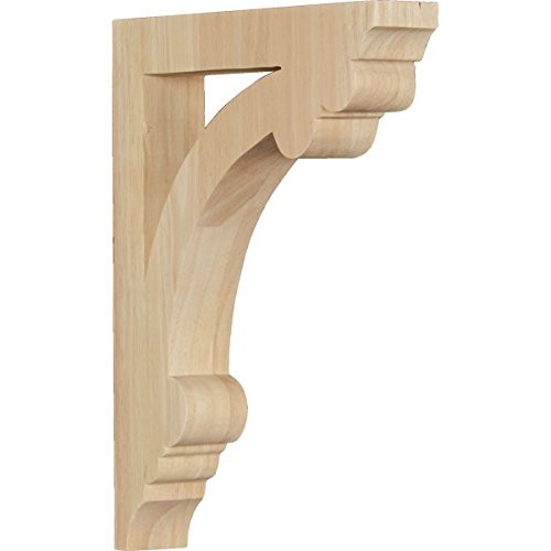 Ekena Millwork CORW02X09X11ELRW Wood Corbel, 1 1/2"W x 8 1/2"D x 10 1/2"H, Rubberwood
