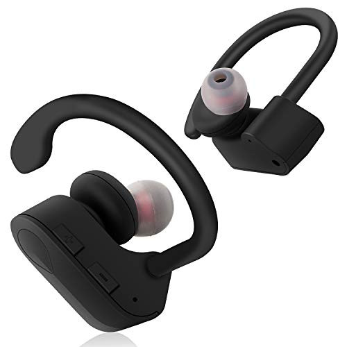 True Wireless Earbuds Bluetooth Headphones, HD Stereo Sound Wireless Headset, Built-in Mic, Long Playtime, Noise Canceling, IPX4 Sweatproof TWS Sport in-Ear Earphones for Gym/Workout