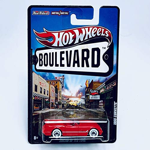 HOT WHEELS 1:64 SCALE BOULEVARD AHEAD OF ITS TIME RED 1955 CORVETTE DIE-CAST by Hot Wheels HOT WHEELS 1:64 SCALE BOULEVARD AHEAD OF ITS TIME RED 1955 CORVETTE DIE-CAST by Hot Wheels