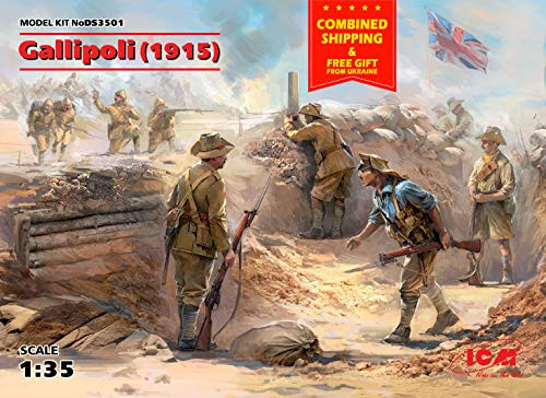 Gallipoli (1915) ANZAC Infantry and Turkish World WAR I Infantry 1/35 ICM DS3501