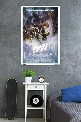 Trends International Star Wars-Saga Continues Clip Wall Poster, 22.375" x 34", Premium Poster & Clip Bundle